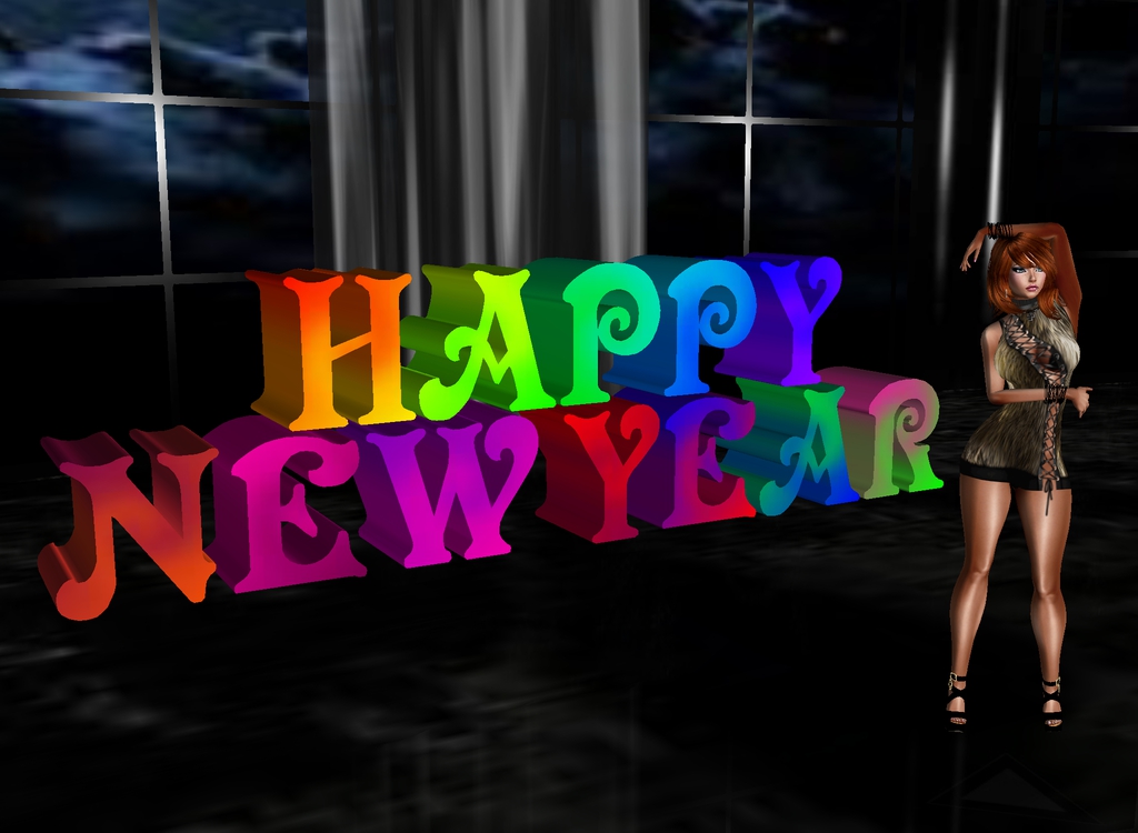 Happy New Year 3D Words