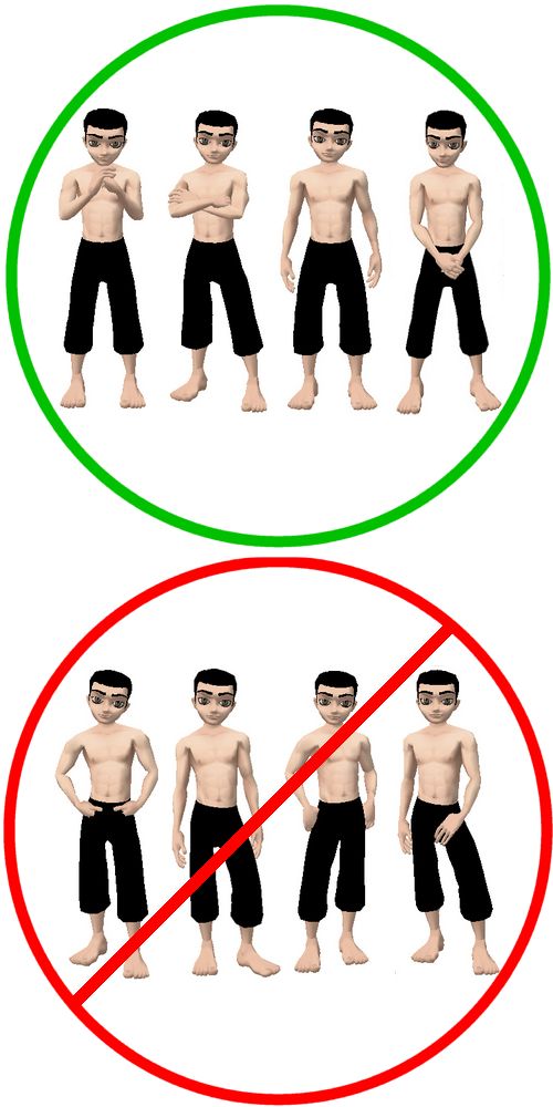 Masculine Male Avatar Stance Yes and No