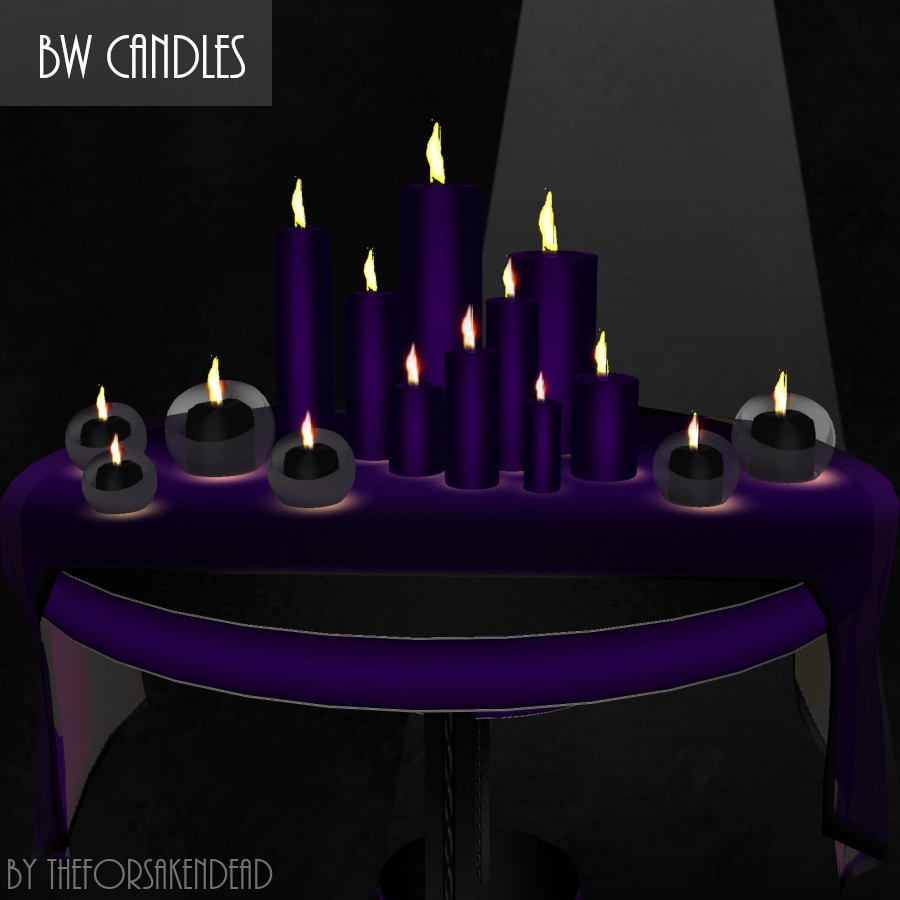 Black and Purple Candles