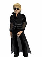 cool shades - blonde black suit