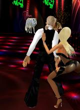 lestat & Gabriella - dancing with the handsome lestat,I am not quick enough with camera tho so I only caught our butts,lol.