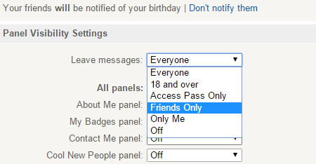 Imvu settings