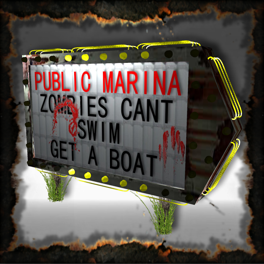 Sign Zombies Cant Swim