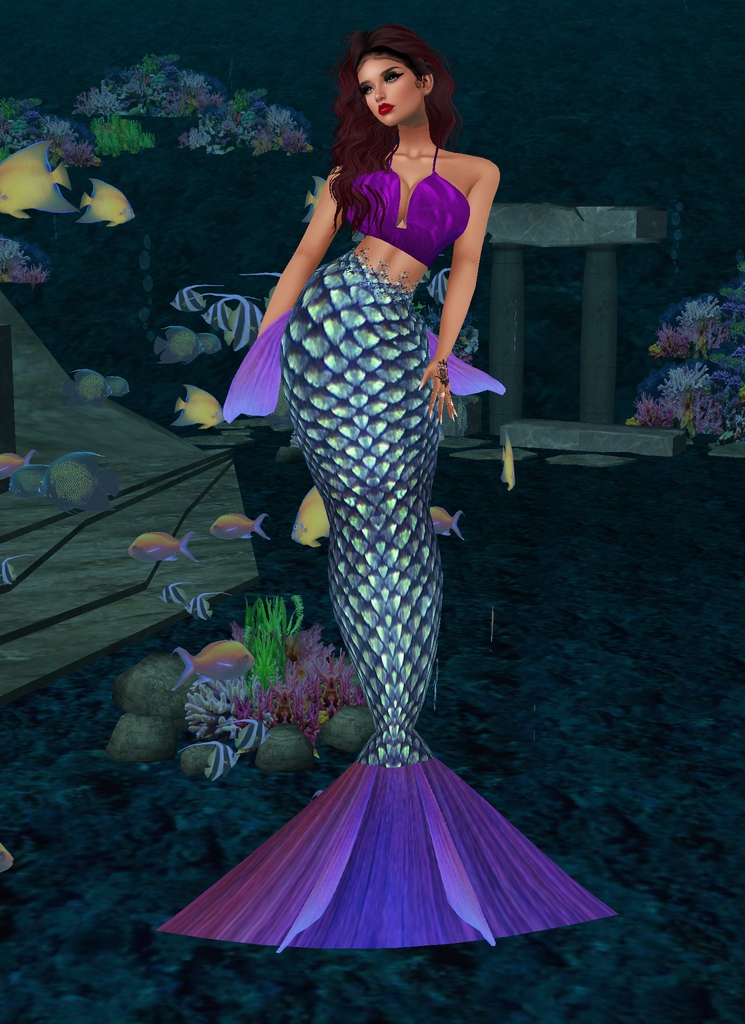 Purple Pearl Mermaid Tail 