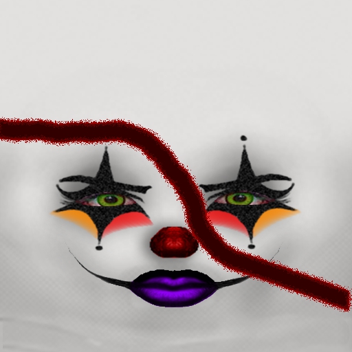 Clown - Cute Half Mask White