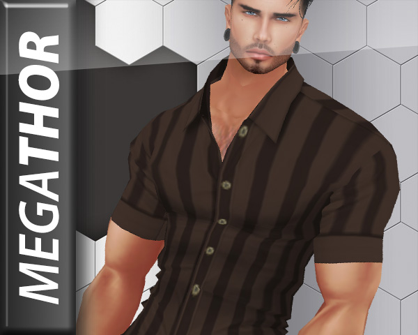 Muscle Shirt Umber Stripes by MegaThor00