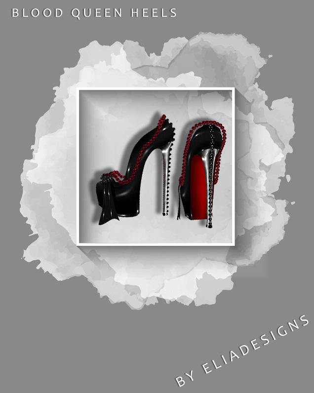 display of blood queen heels
