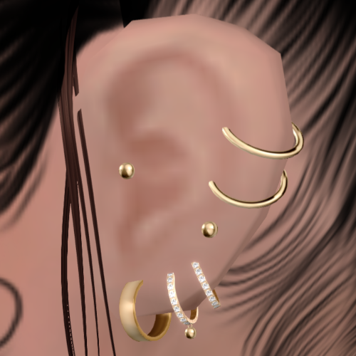 Derivable Earring Set Gold Preview Image