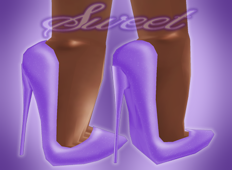 Sweet's light lilac purple high heel glitter pumps