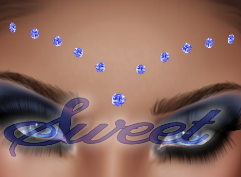 Sapphire blue forehead gems