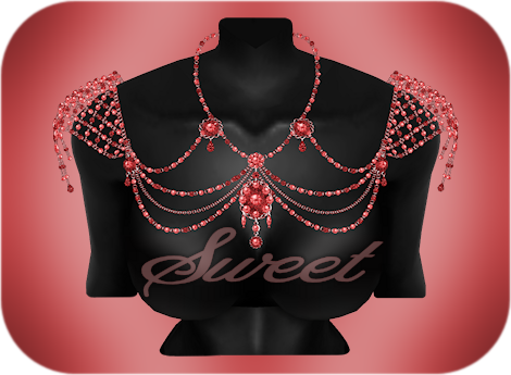 Red ruby garnet shoulder diamond jewels