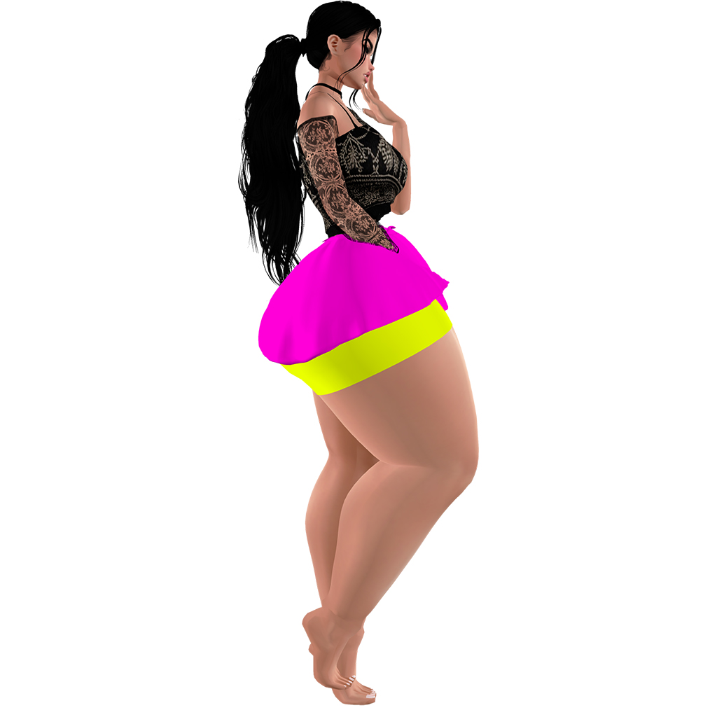 2 Layer Skirt with Cheeker N9S3 4