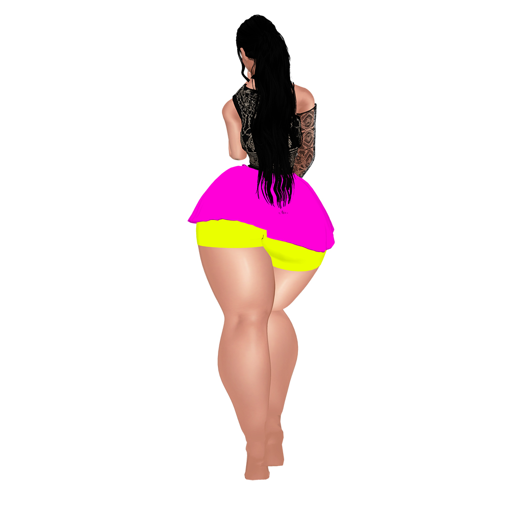 2 Layer Skirt with Cheeker N9S3 3