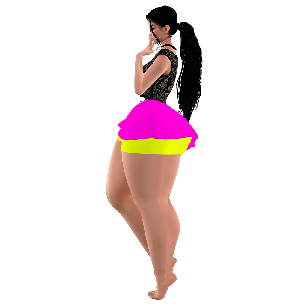 2 Layer Skirt with Cheeker N9S3 2