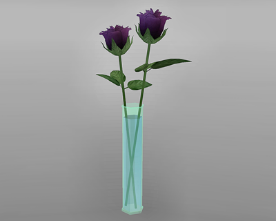 2 Roses in a Vase