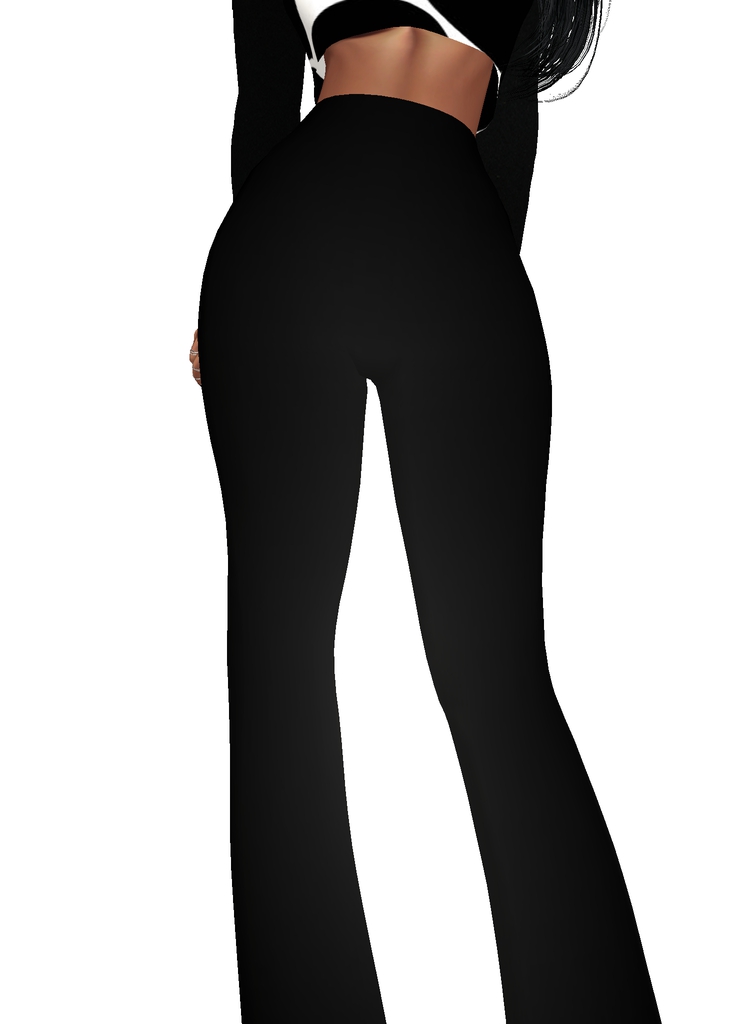 House Aura IMVU Female Clothing - {House Aura} Black Flare Pants
