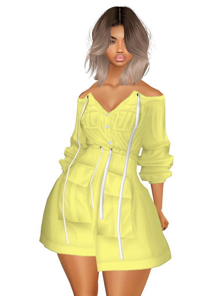 House Aura IMVU Female Clothing - {House Aura} Cute Yellow Romper