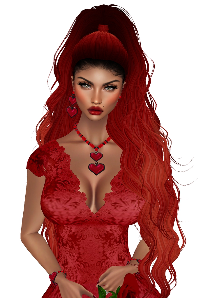 House Aura IMVU Female Hairstyle - {House Aura} Exalted in Red